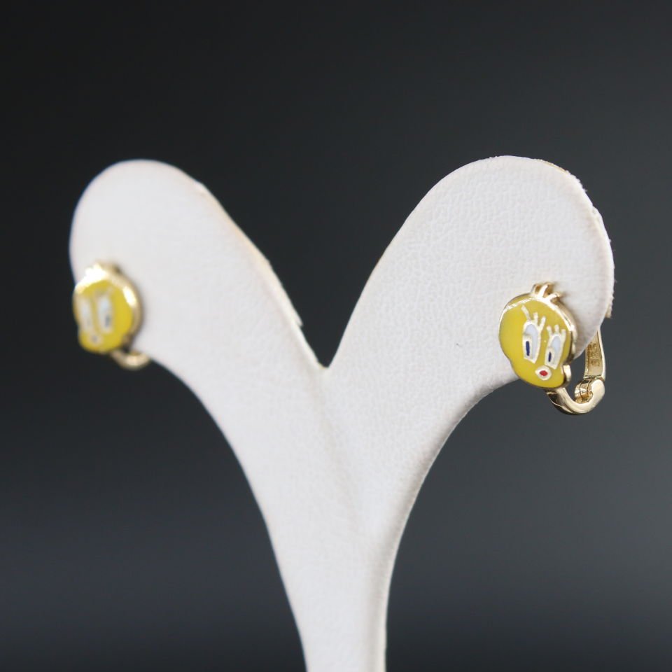Tweety figürlü  14 Ayarlı Altın Küpe
