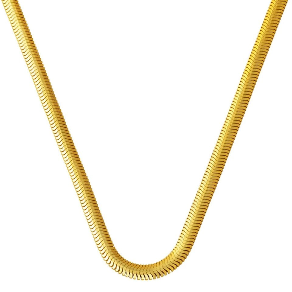 Balıksırtı Model 14 Ayar Altın Zincir Kolye 4mm Enli 12 Gr.